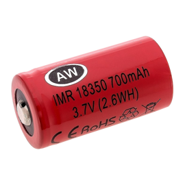 AW 18350 3,7 volt litiumjonbatteri 800 mAh 